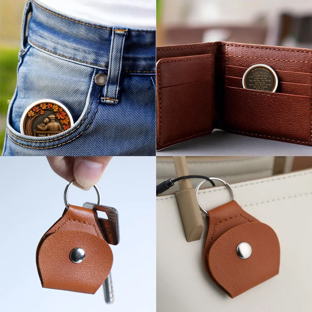 Custom Coin Keychain, Mother's Father's Day Birthday Gift Keepsake • Forever And Always - Personalized Pocket Hug