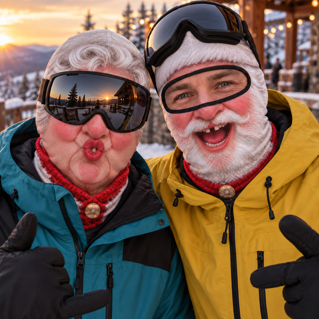 Custom Funny 3D Face Balaclava, Gag Gift For Ski Lovers & Friends • Sleigh All Day Après All Night - Personalized Ski Mask