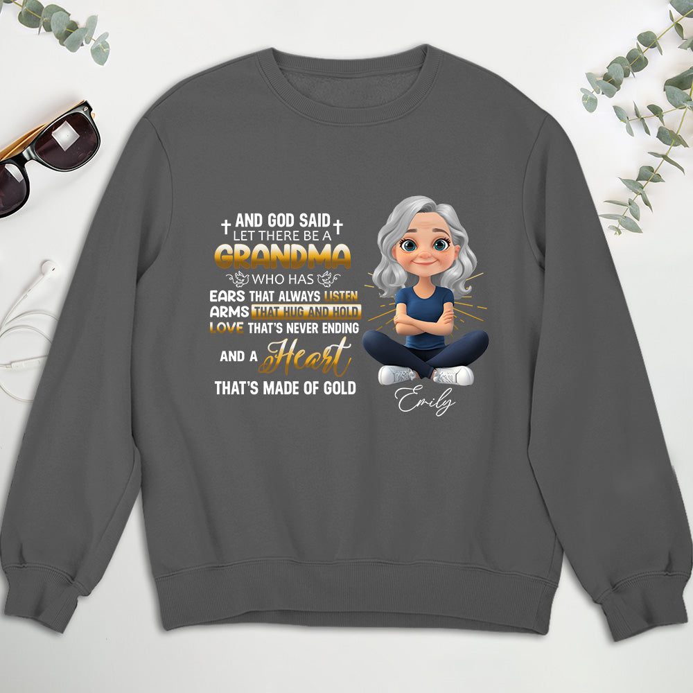 Custom Christmas & Birthday Gift for Grandma • God Made Grandma - Personalized Shirt