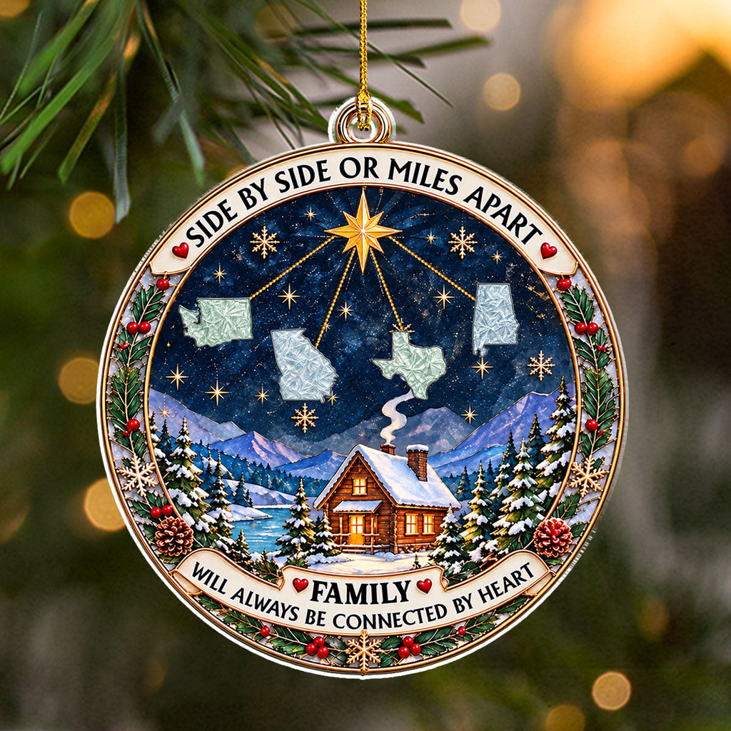 Custom Family Ornament, Christmas Gift for Family Members •  Our Holiday Home - Personalized Acrylic Ornament