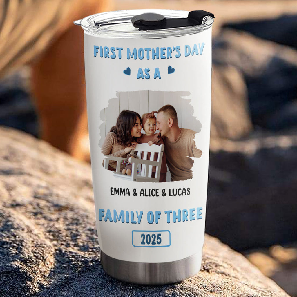 Custom Photo Photo First Mother's Day Birthday Gifts For Wife • First Mother Day Photo - Personalized Tumbler