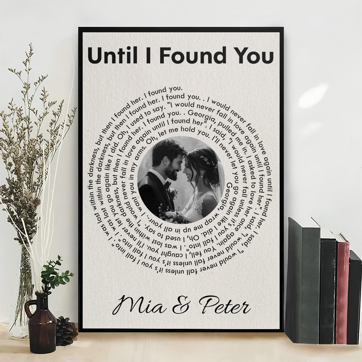 Couple Photo And Favorite Spiral Song Lyrics - Personalized Poster