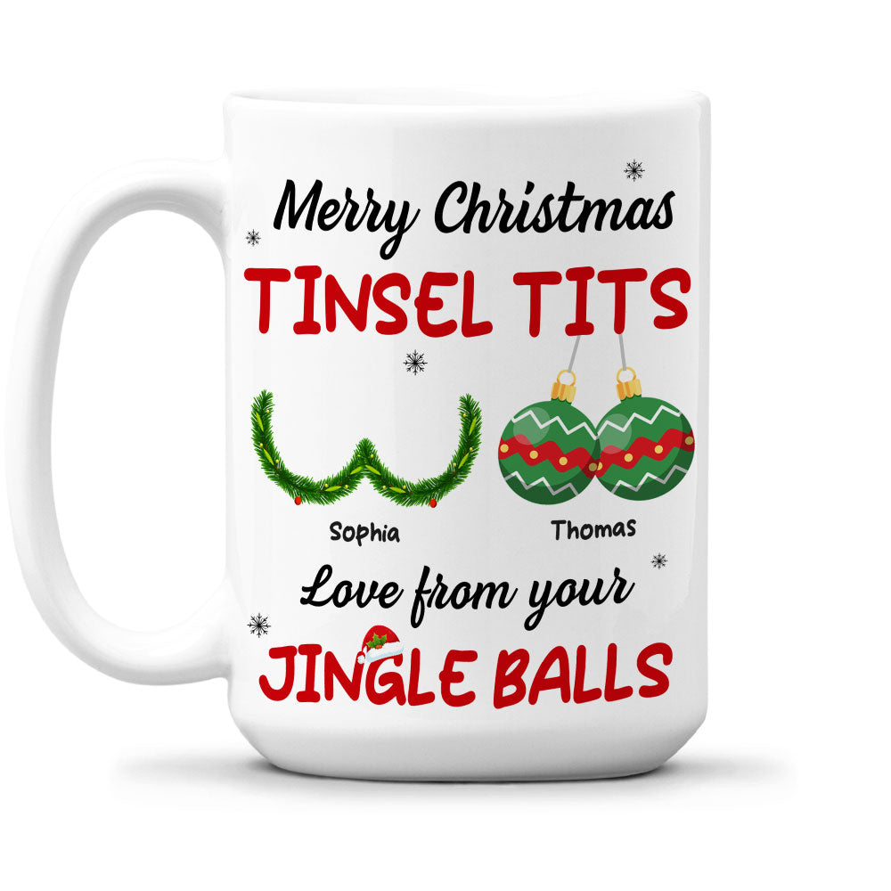 Custom Anniversary Keepsake Gifts For Couple • Jingle Balls - Personalized Coffee Mug