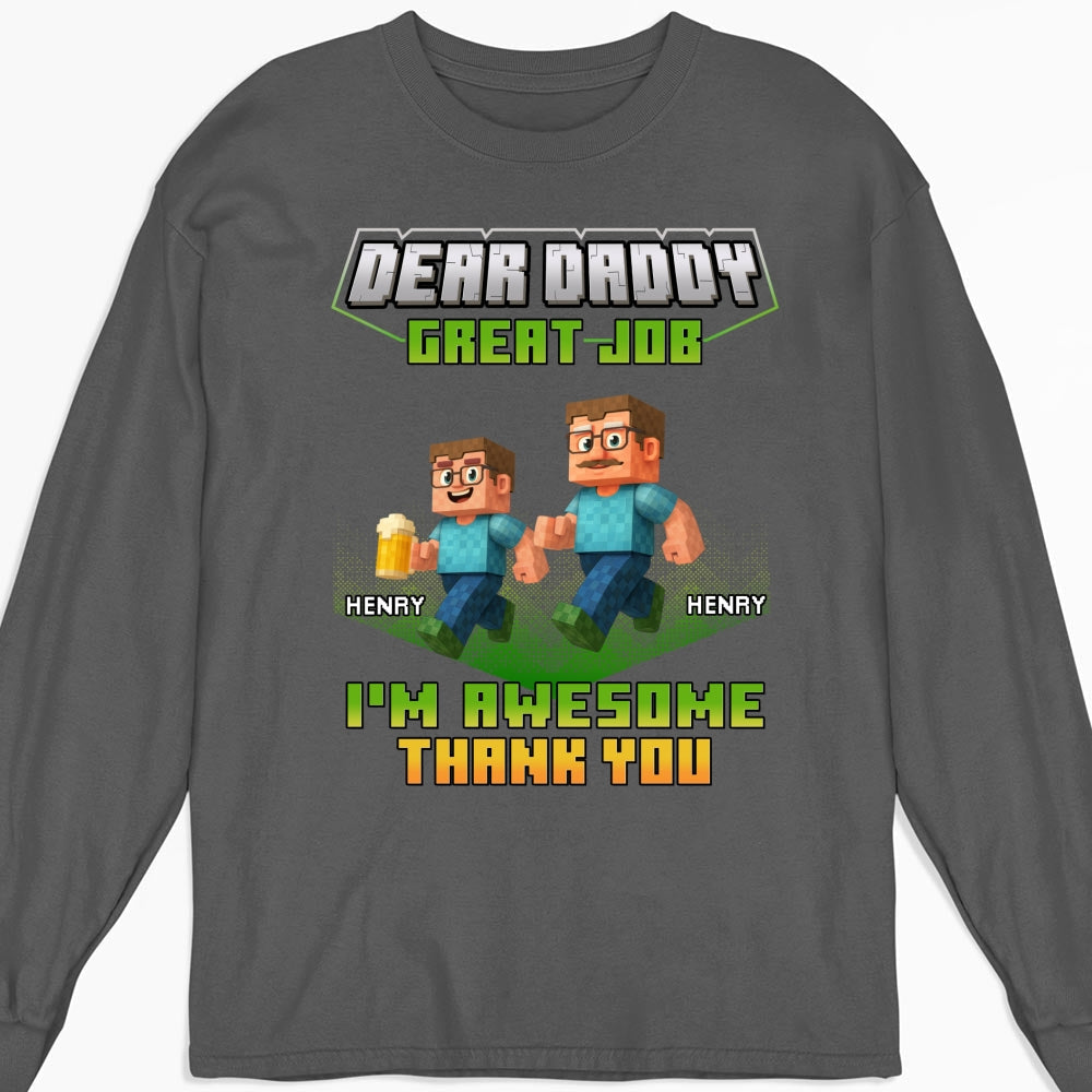 Custom Father's Day, Special Gift for Dad & Grandpa • Thank You Dadcraft - Personalized Shirt