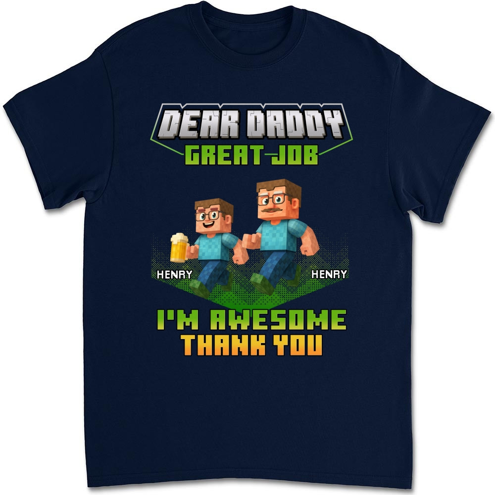 Custom Father's Day, Special Gift for Dad & Grandpa • Thank You Dadcraft - Personalized Shirt