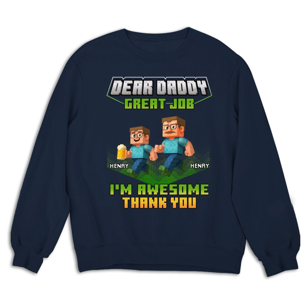 Custom Father's Day, Special Gift for Dad & Grandpa • Thank You Dadcraft - Personalized Shirt
