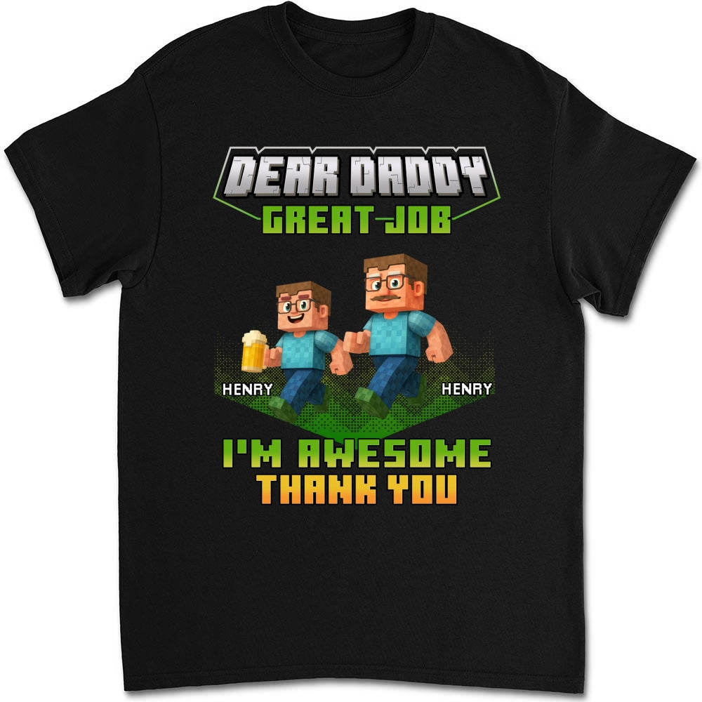 Custom Father's Day, Special Gift for Dad & Grandpa • Thank You Dadcraft - Personalized Shirt