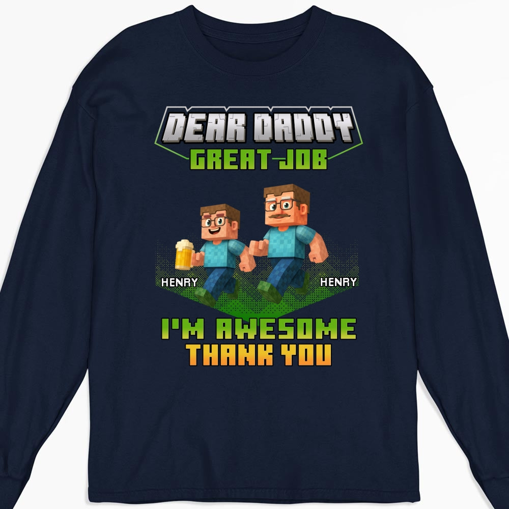 Custom Father's Day, Special Gift for Dad & Grandpa • Thank You Dadcraft - Personalized Shirt