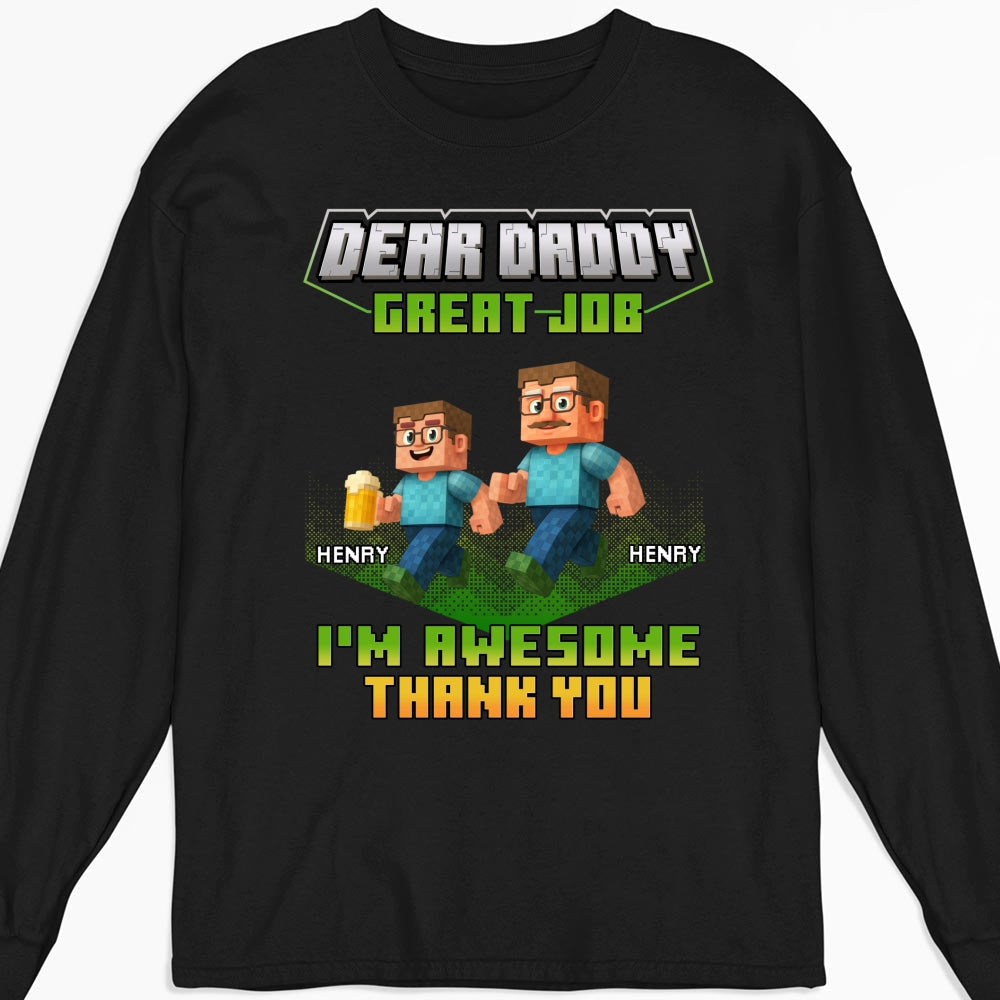 Custom Father's Day, Special Gift for Dad & Grandpa • Thank You Dadcraft - Personalized Shirt
