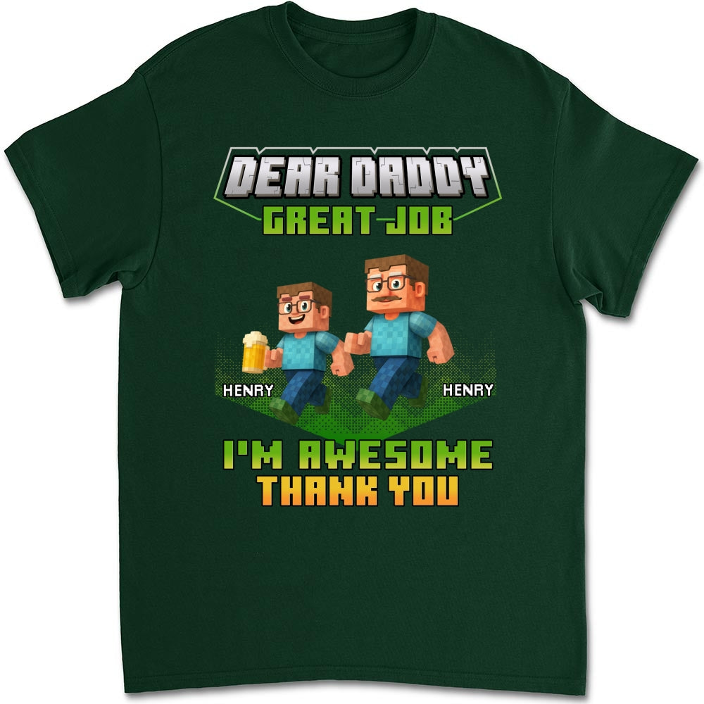 Custom Father's Day, Special Gift for Dad & Grandpa • Thank You Dadcraft - Personalized Shirt
