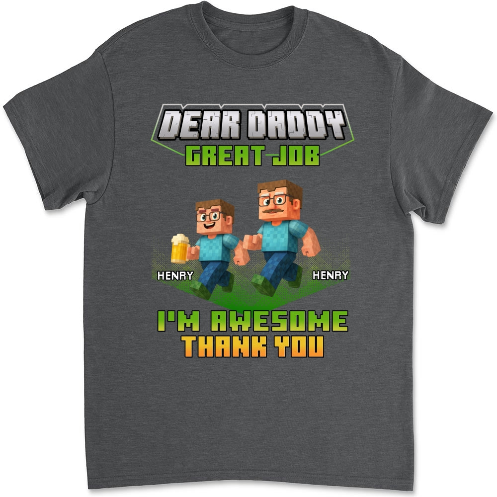 Custom Father's Day, Special Gift for Dad & Grandpa • Thank You Dadcraft - Personalized Shirt