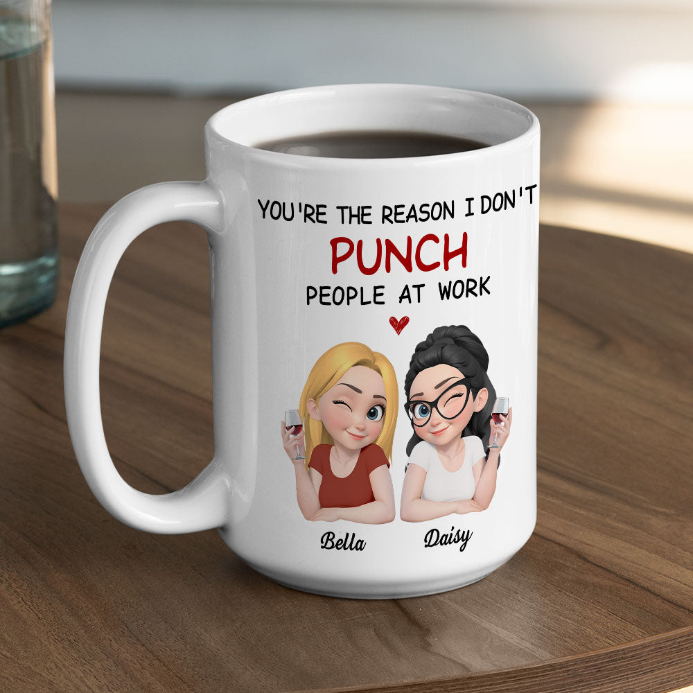 Custom Coworker, Christmas & Birthday Team Appreciation Gift • You Are My Reason - Personalized Coffee Mug