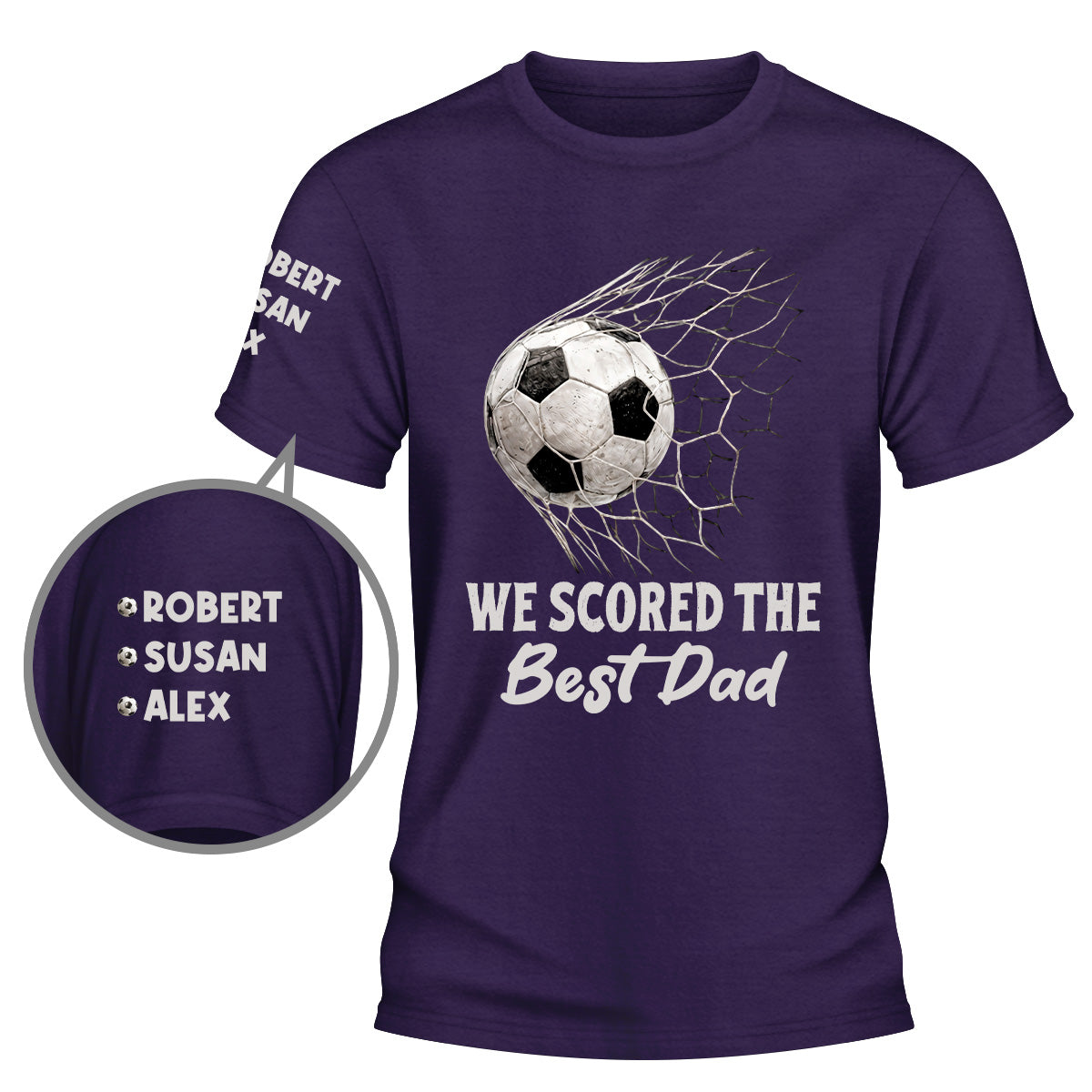 Custom Christmas & Birthday Gift for Dad, Grandpa • Champion Dad Grandpa - Personalized Shirt With Design On Sleeve