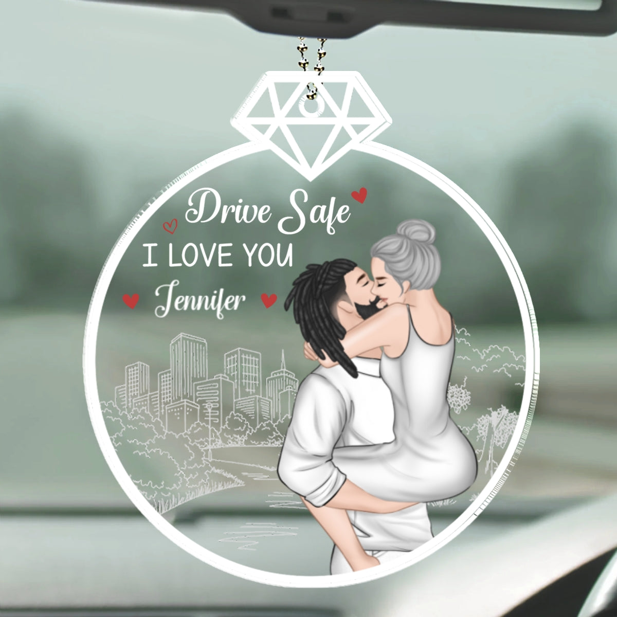 Drive Safe, I Love You - Personalized Car Ornament