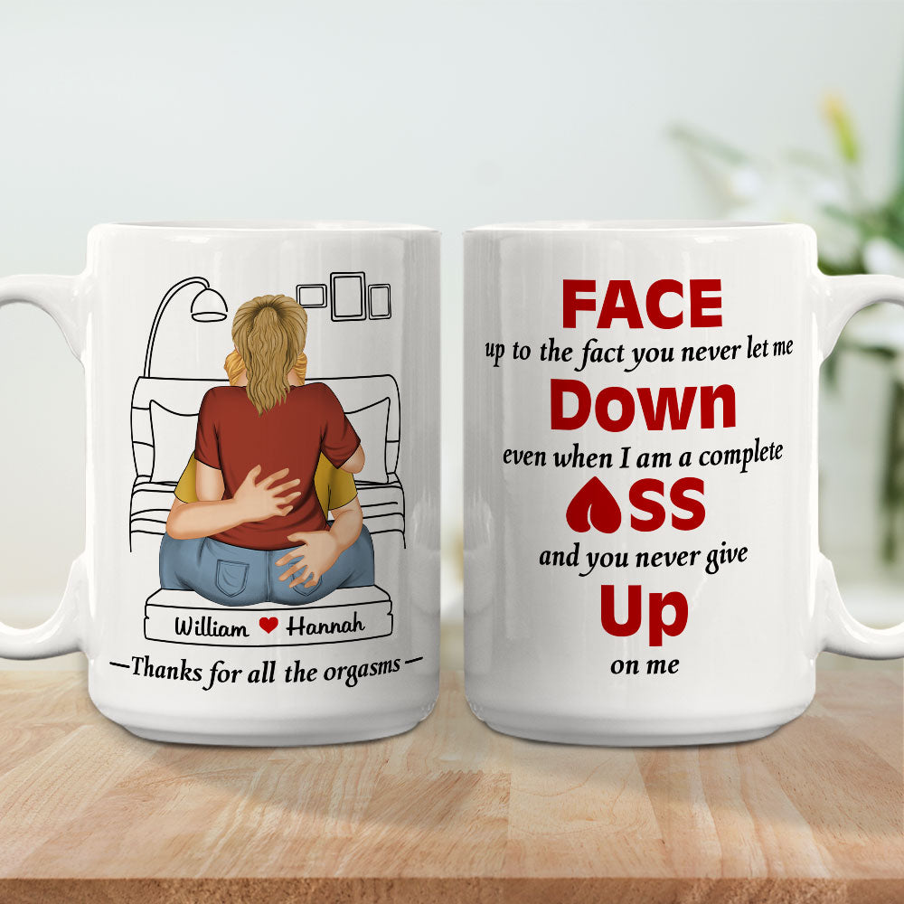 Custom Anniversary Keepsake Gifts For Couple • Face Up To The Fact - Personalized Coffee Mug