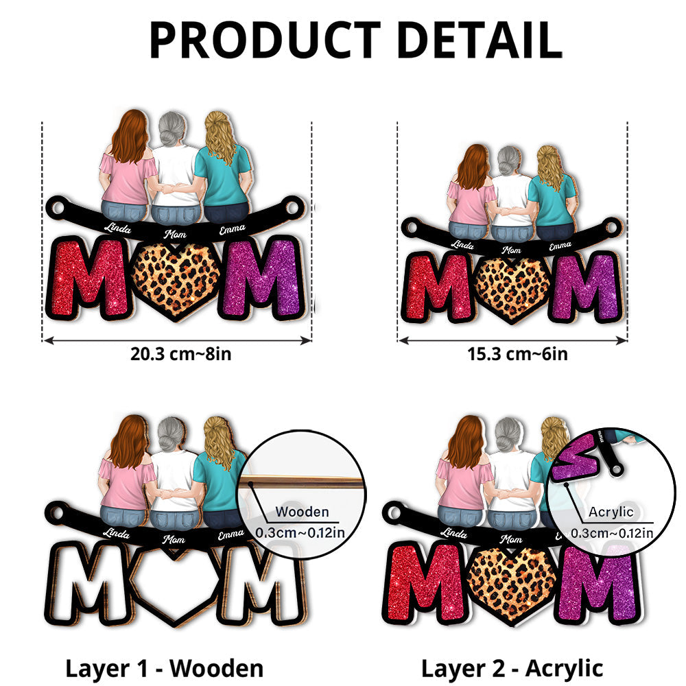 Custom Hanging Decor for Mom Daughter, Mother's Day Gifts • We Love You Mommy - Personalized Suncatcher