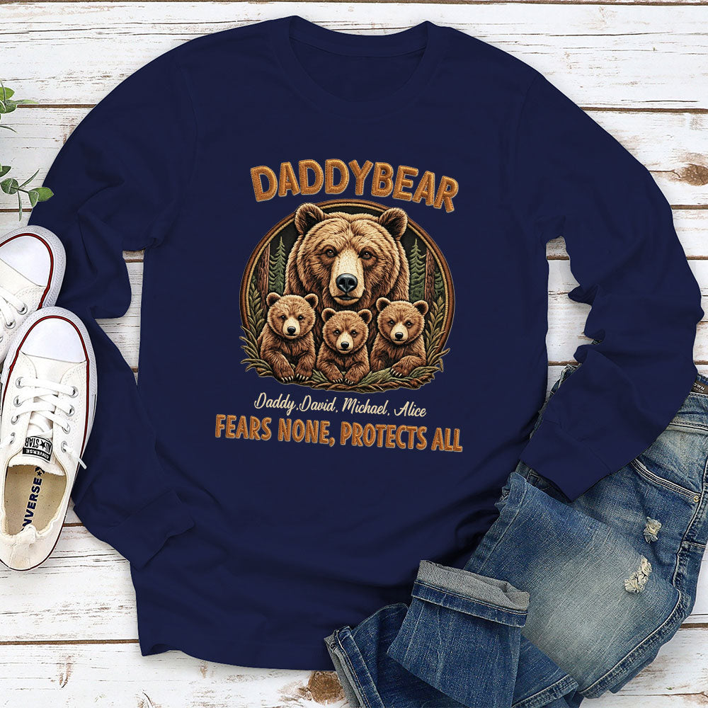 Custom Father's Day, Special Gift for Dad & Grandpa • Protected By Papa Bear - Personalized Shirt