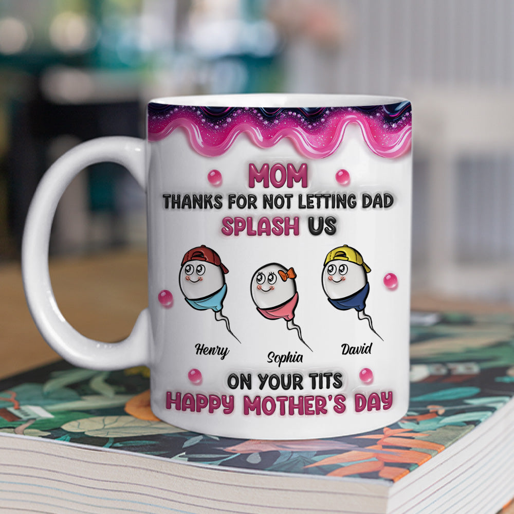 Custom Mother's Day Gift for Mom & Grandma • Splash Us - Personalized 3D Inflated Effect Mug
