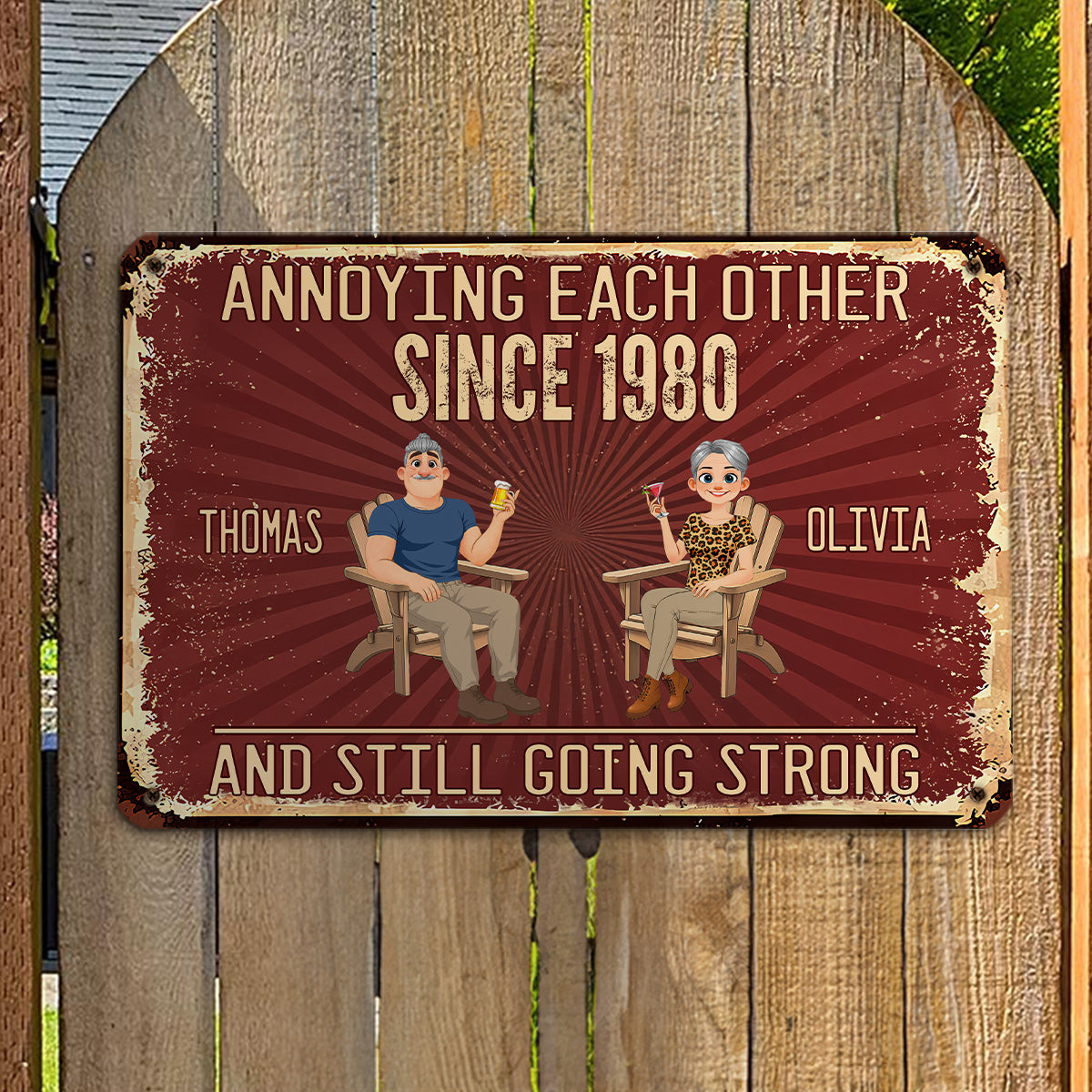 Custom Couple Anniversary Wall Decor Keepsake Gift • Everlasting Love - Personalized Metal Sign