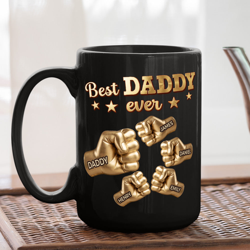 Custom Father's Day, Special Gift for Dad & Grandpa • Gold Best Dad - Personalized Coffee Mug