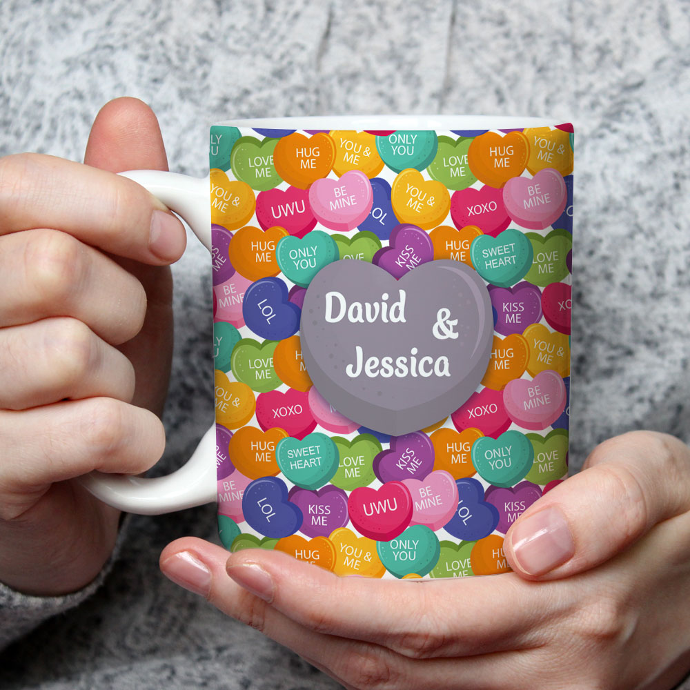 Custom Anniversary Keepsake Gifts For Couple • Love Laughter And Candy- Personalized Coffee Mug