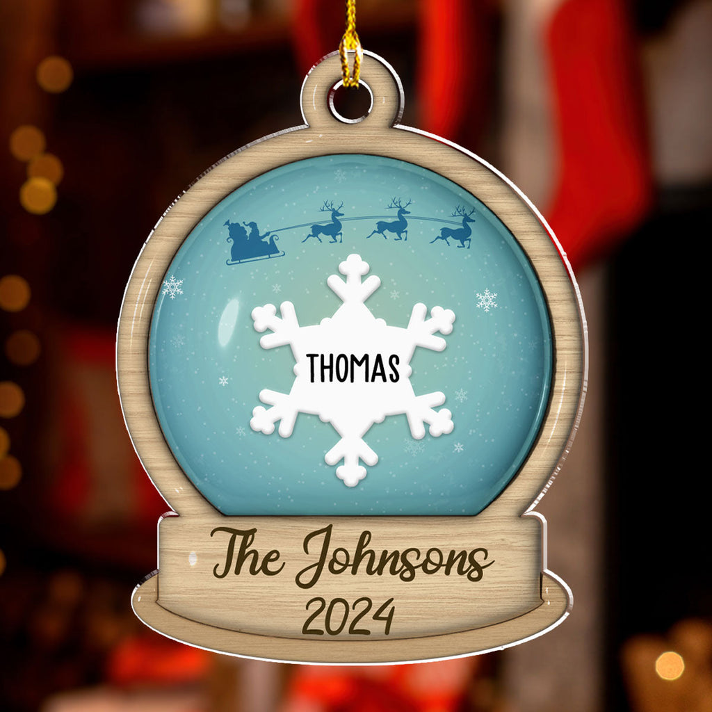 Custom Family Ornament, Christmas Gift for Family Members •  The Family 2024 - Personalized 3D Inflated Effect Acrylic Ornament