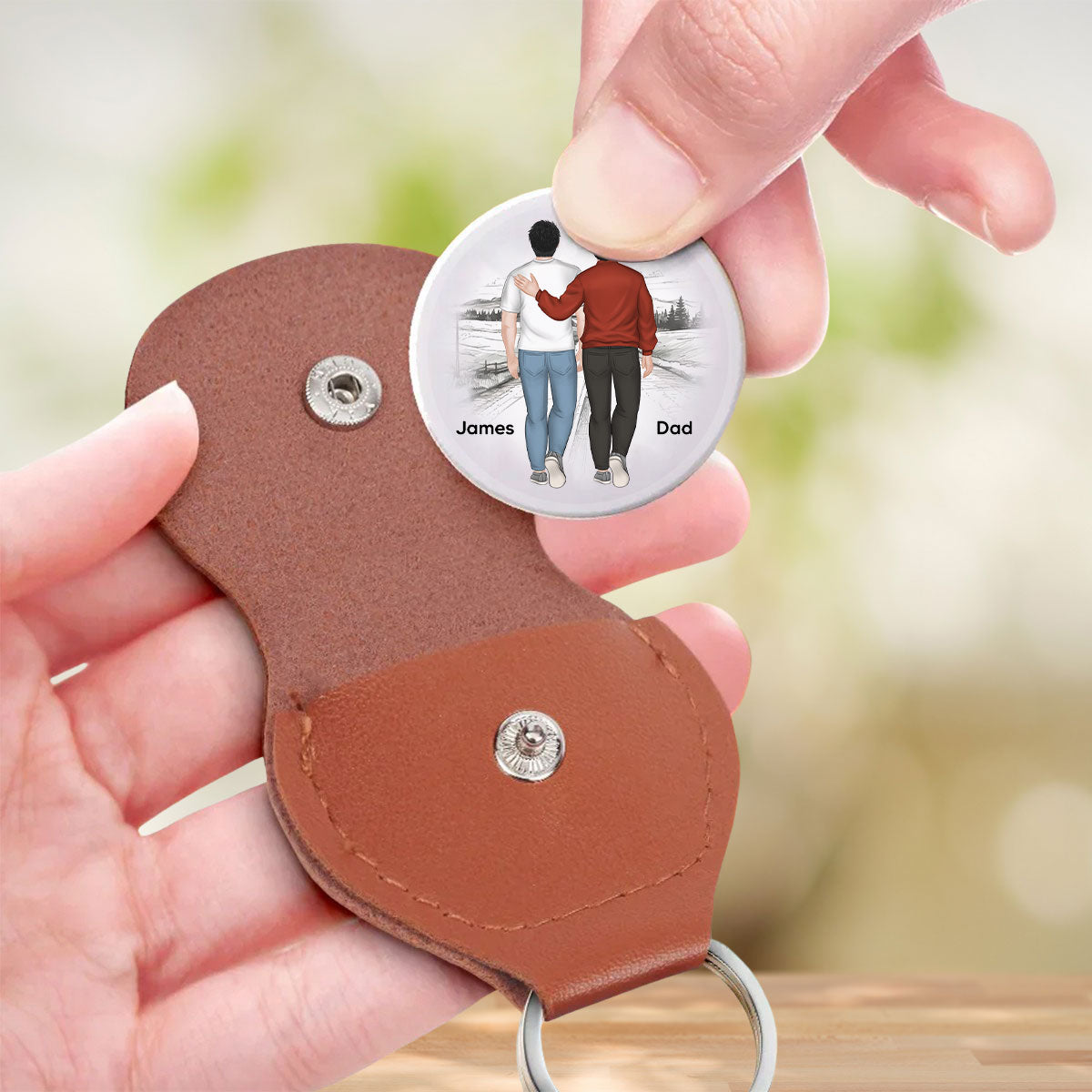 Custom Coin Keychain for Son, Father's Day Birthday Gifts • My Son Is The Best - Personalized Pocket Hug