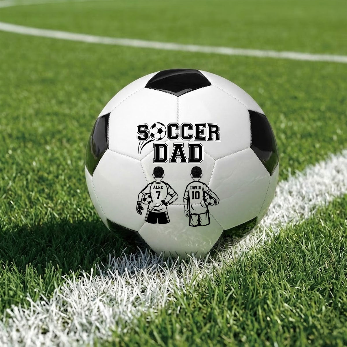 Daddy And Soccer - Personalized Soccer Ball