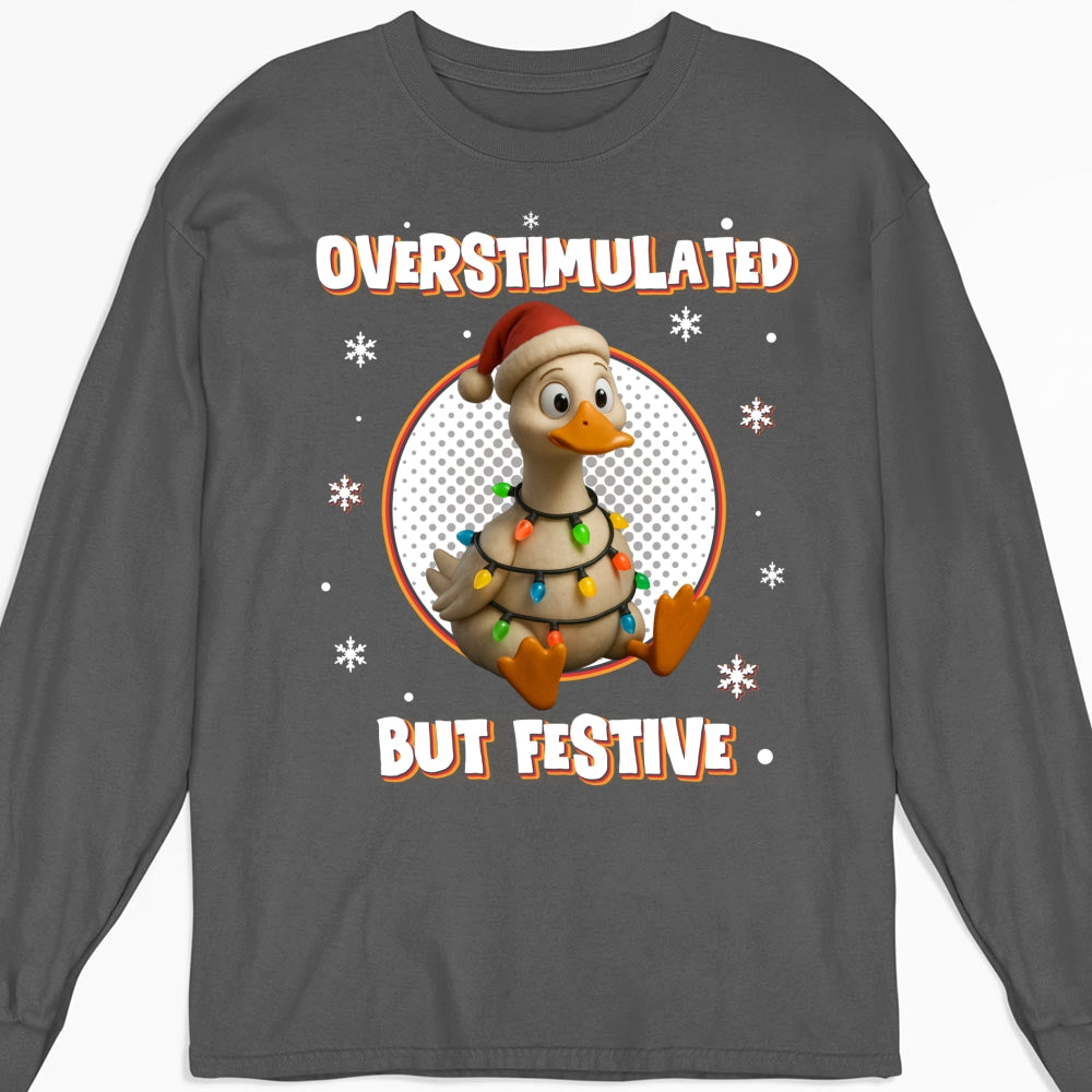 Custom Coworker, Christmas & Birthday Team Appreciation Gift • Brain Fried But Feeling Festive - Personalized Shirt