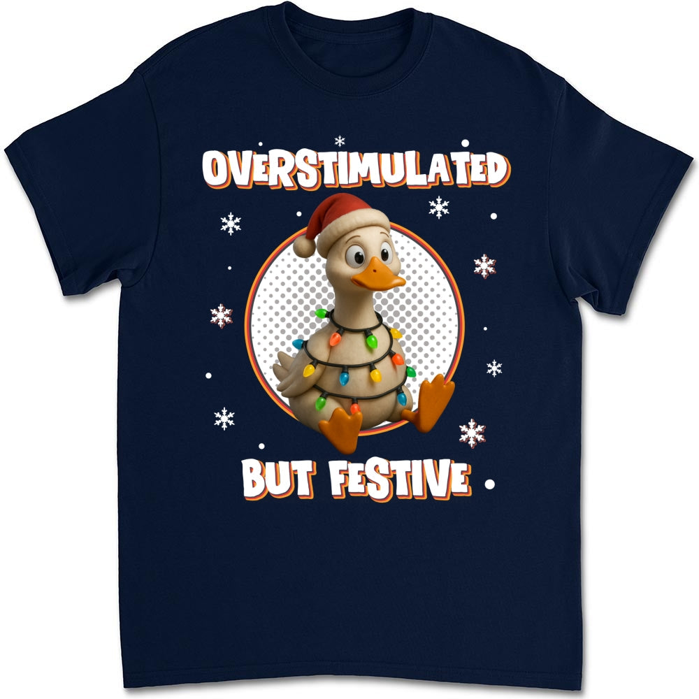 Custom Coworker, Christmas & Birthday Team Appreciation Gift • Brain Fried But Feeling Festive - Personalized Shirt