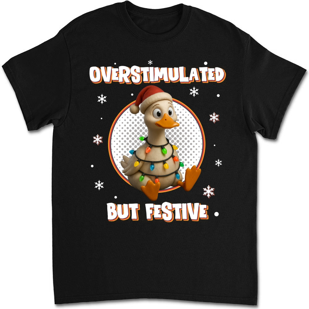 Custom Coworker, Christmas & Birthday Team Appreciation Gift • Brain Fried But Feeling Festive - Personalized Shirt