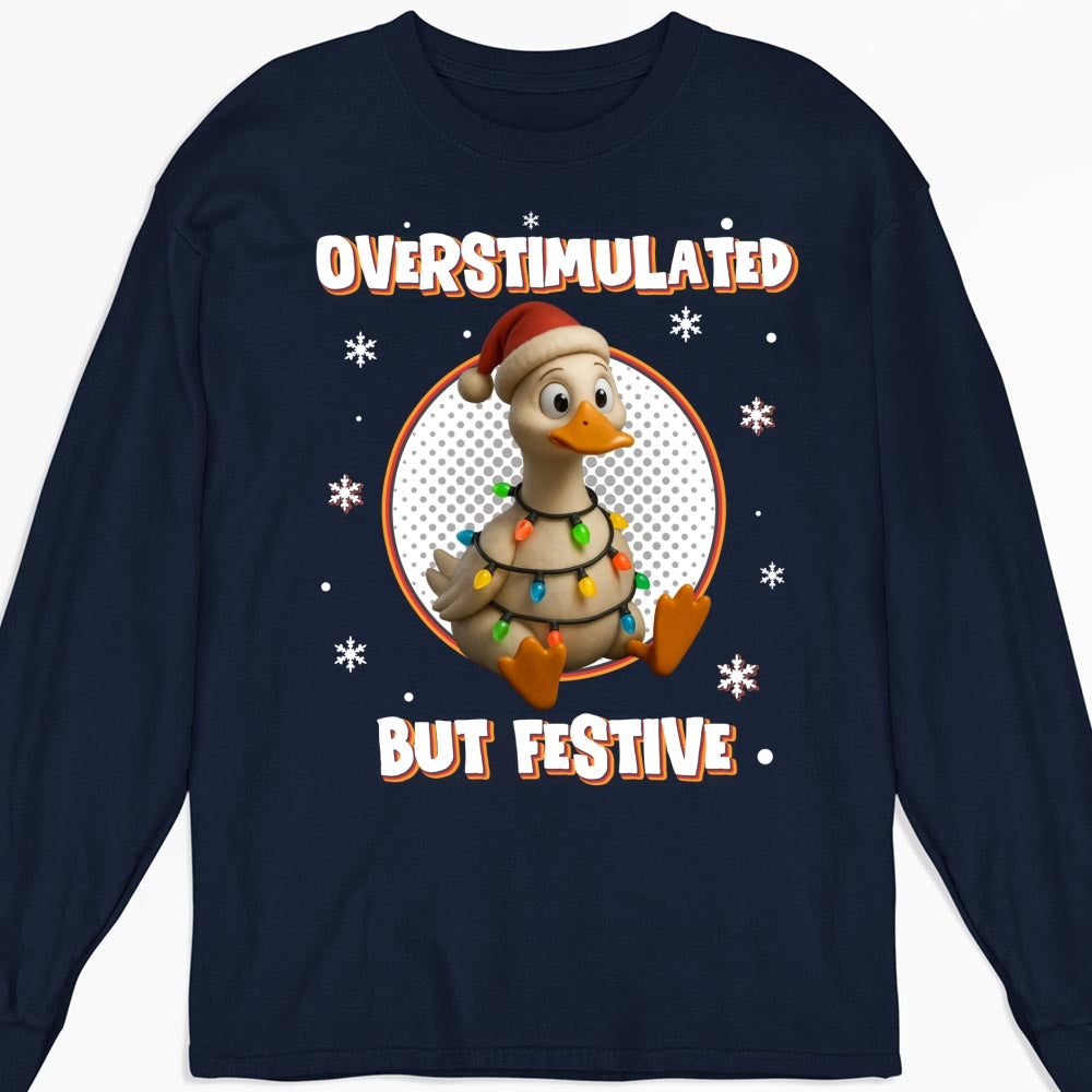 Custom Coworker, Christmas & Birthday Team Appreciation Gift • Brain Fried But Feeling Festive - Personalized Shirt