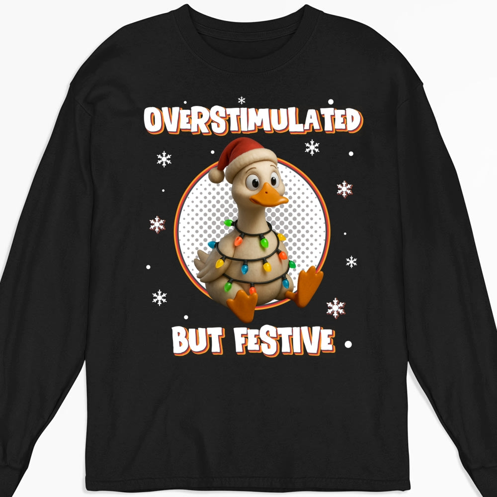 Custom Coworker, Christmas & Birthday Team Appreciation Gift • Brain Fried But Feeling Festive - Personalized Shirt