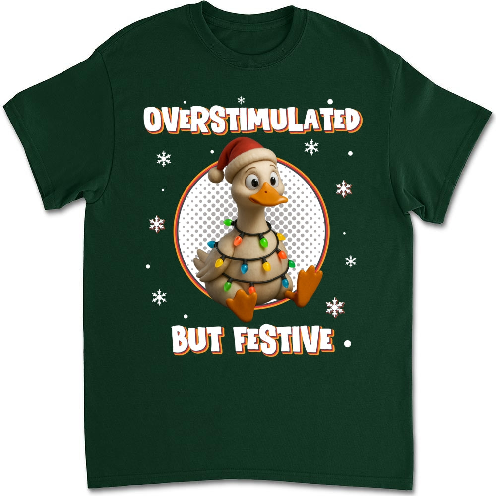 Custom Coworker, Christmas & Birthday Team Appreciation Gift • Brain Fried But Feeling Festive - Personalized Shirt