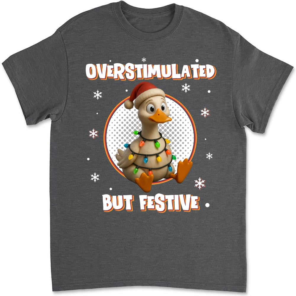 Custom Coworker, Christmas & Birthday Team Appreciation Gift • Brain Fried But Feeling Festive - Personalized Shirt