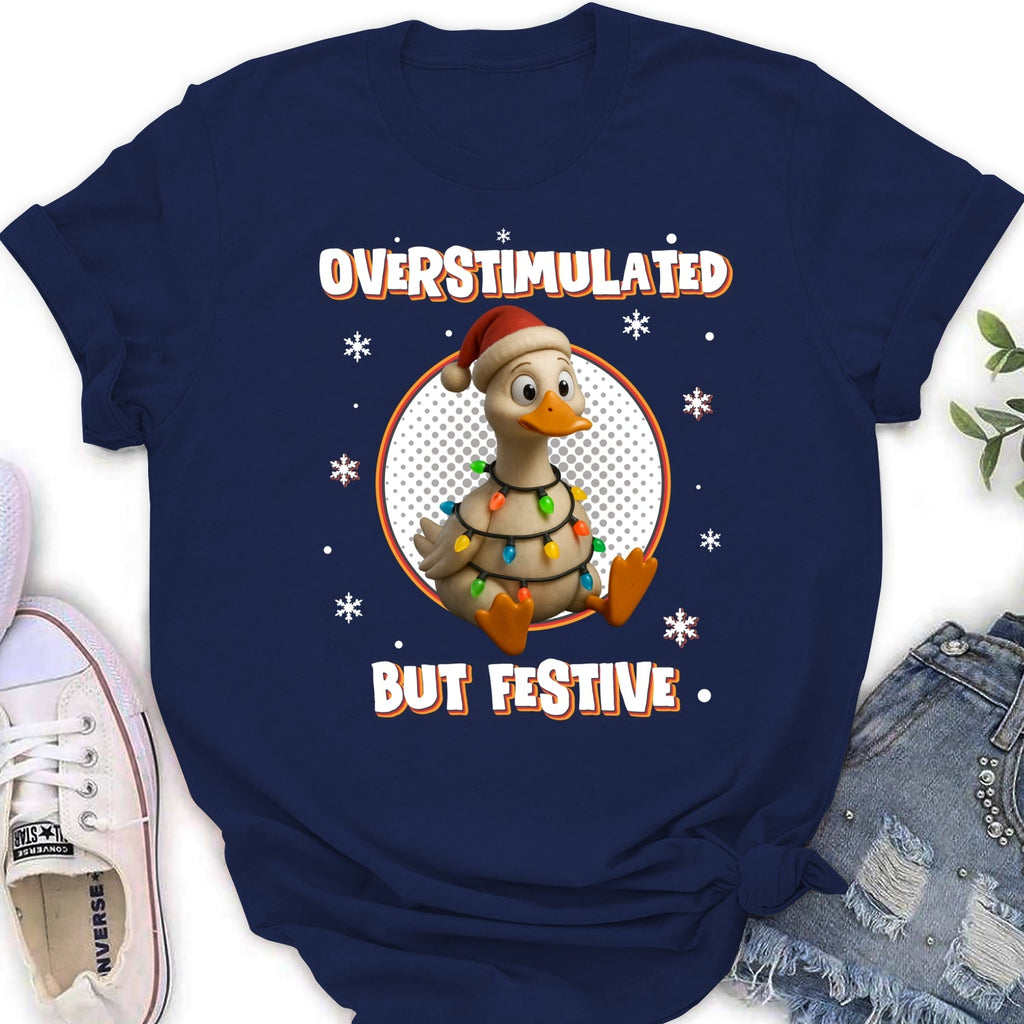 Custom Coworker, Christmas & Birthday Team Appreciation Gift • Brain Fried But Feeling Festive - Personalized Shirt