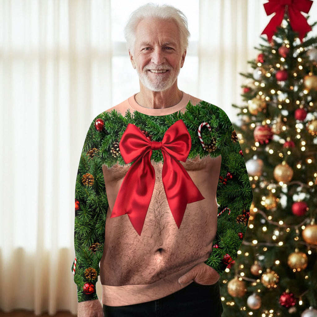 Custom Funny Ugly Sweatshirt, Couple Christmas Gift • Ugly Christmas - Personalized All-Over-Print Sweatshirt