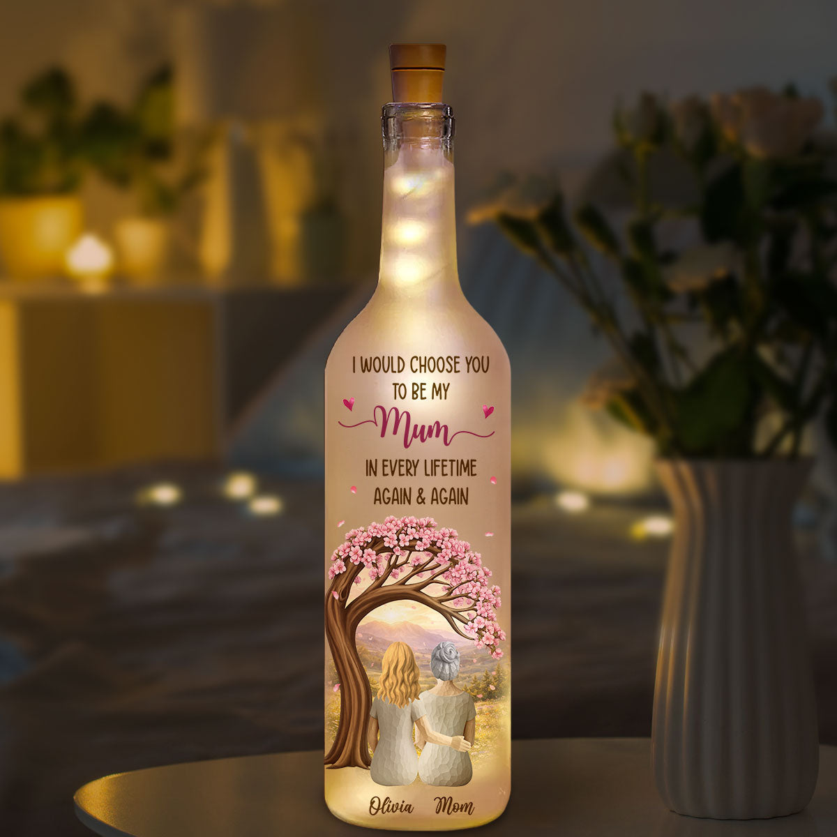 I Would Choose You In Every Lifetime - Personalized Bottle Lamp