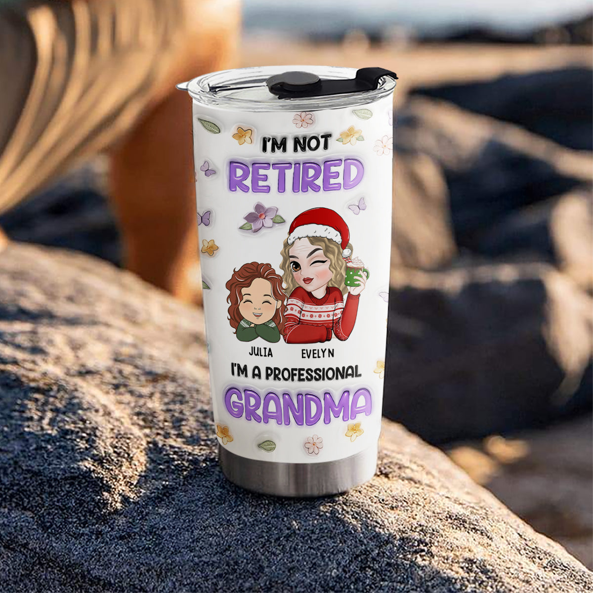 Custom Christmas Birthday Gifts For Grandma • I Am A Professional Grandma Version 2 - Personalized 3D Inflated Effect Tumbler