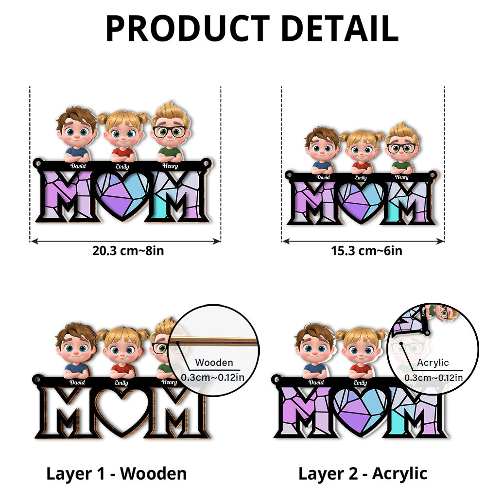 Custom Hanging Decor for Mom Daughter, Mother's Day Gifts • You Are Our World - Personalized Suncatcher