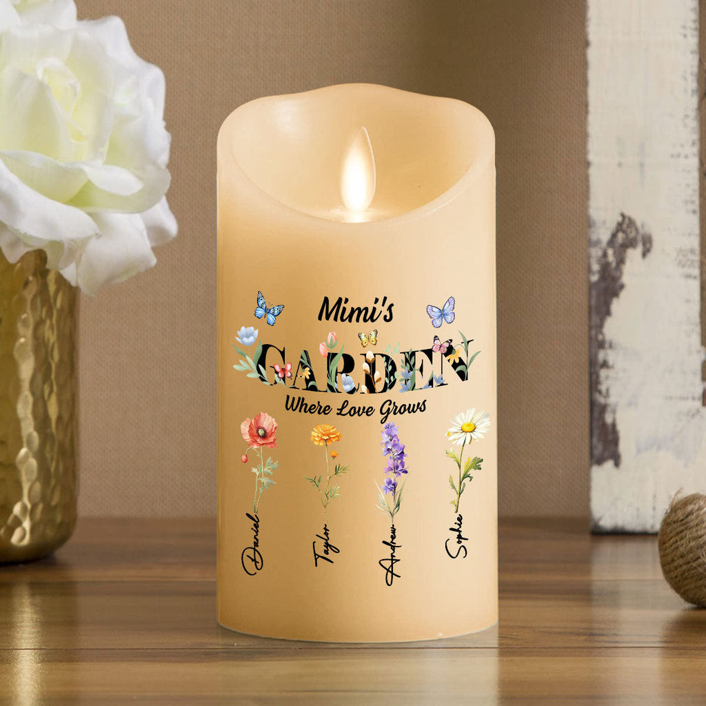 Grandma Garden - Personalized LED Candle