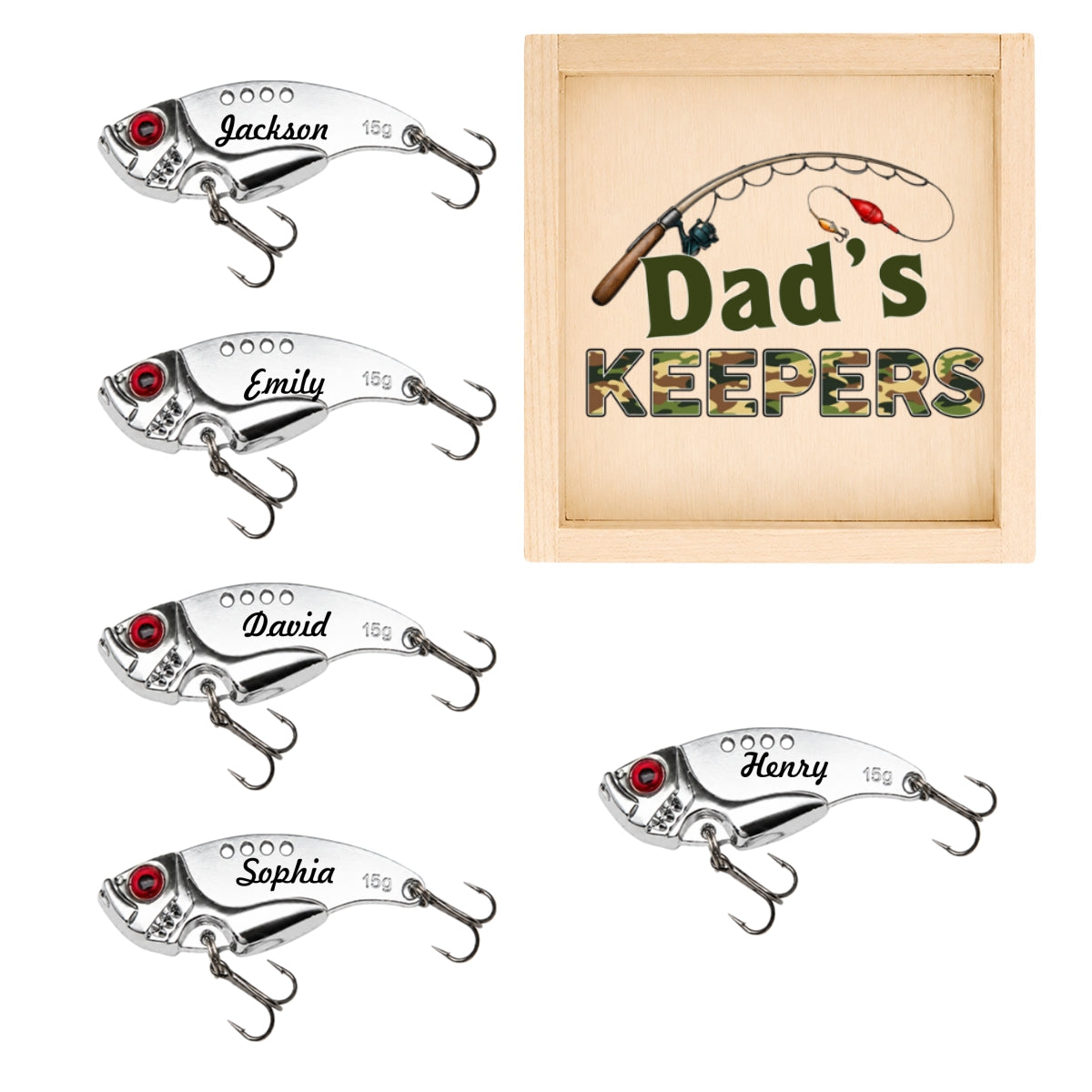 Keeper Of Dad Grandpa - Personalized Fishing Lure