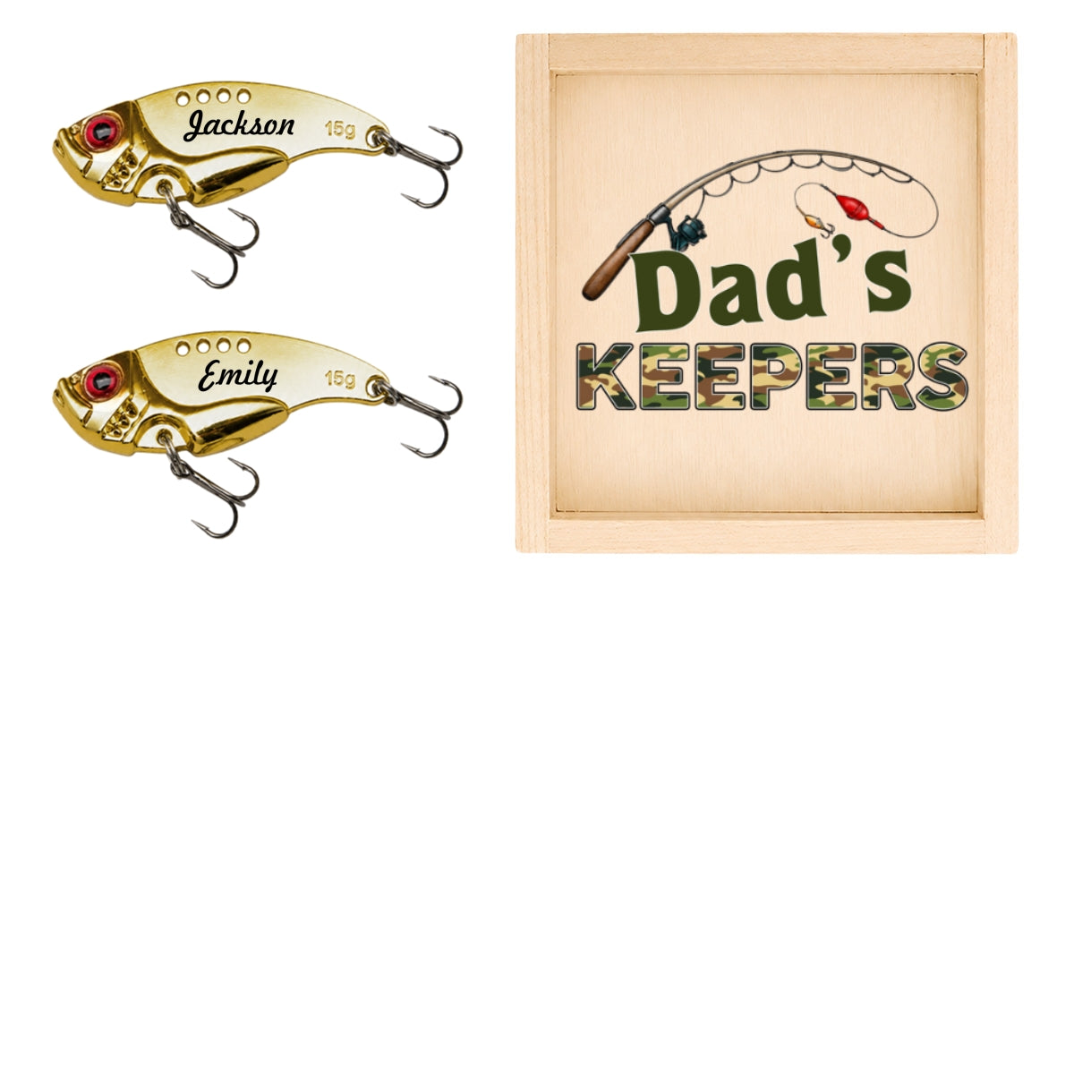 Keeper Of Dad Grandpa - Personalized Fishing Lure
