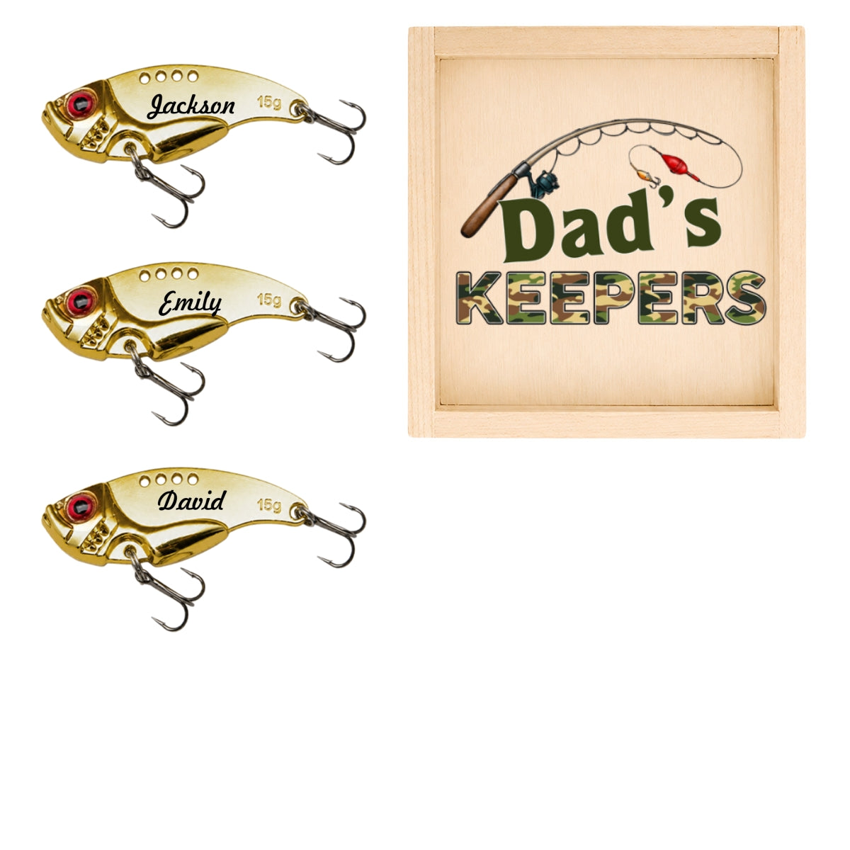 Keeper Of Dad Grandpa - Personalized Fishing Lure