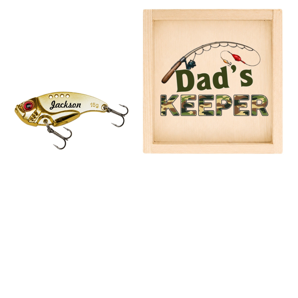 Keeper Of Dad Grandpa - Personalized Fishing Lure