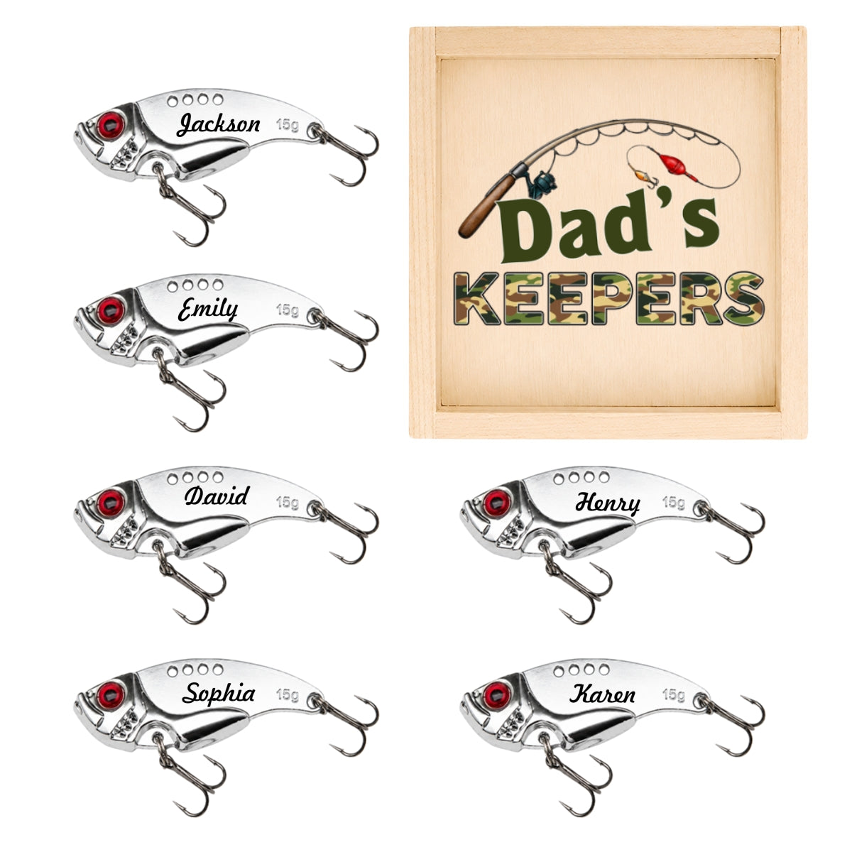Keeper Of Dad Grandpa - Personalized Fishing Lure