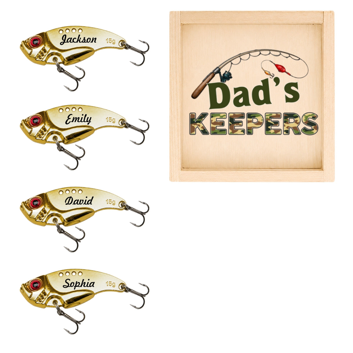 Keeper Of Dad Grandpa - Personalized Fishing Lure