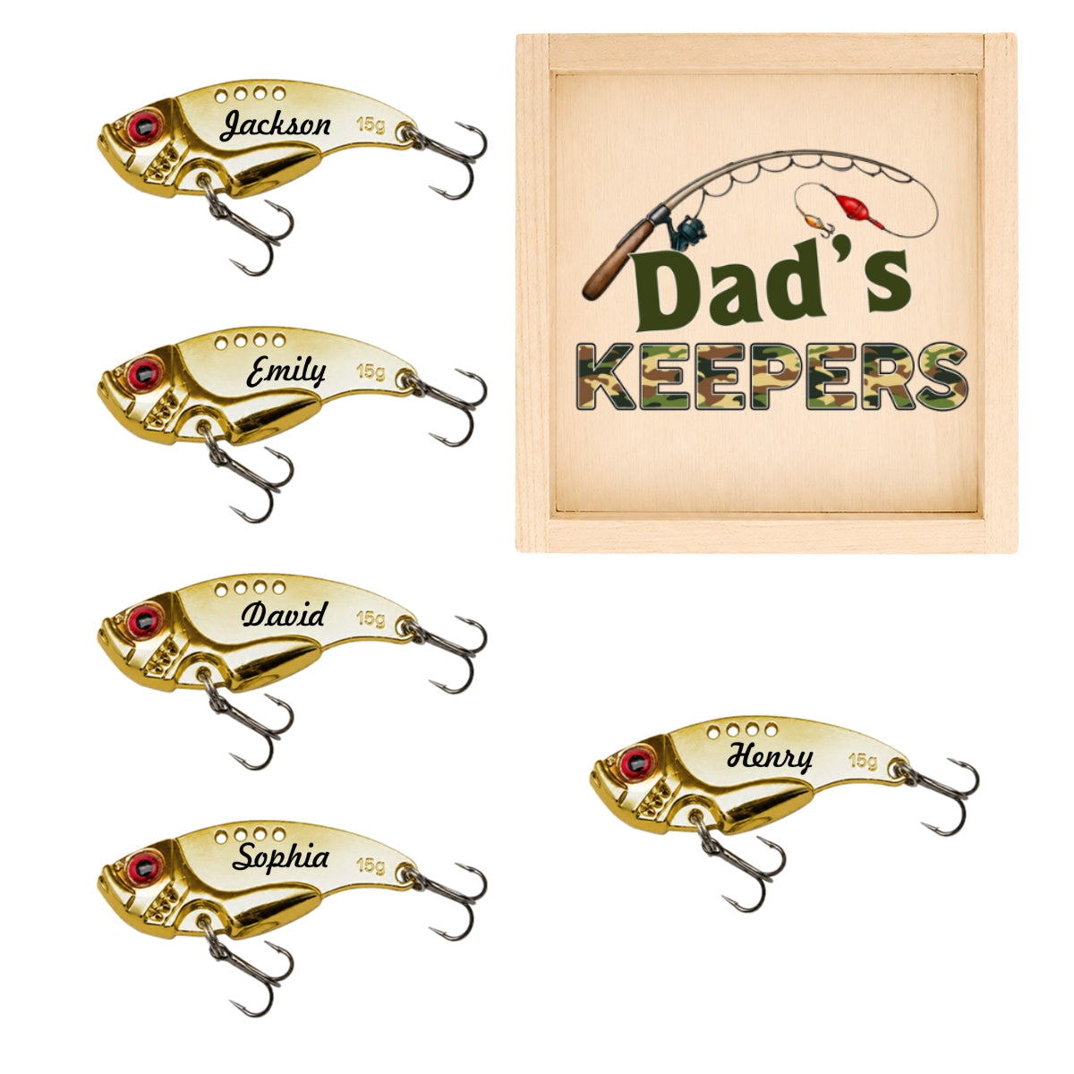 Keeper Of Dad Grandpa - Personalized Fishing Lure