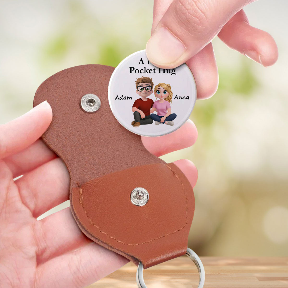 Custom Coin Keychain for Wife, Couple Anniversary Valentine's Day Gifts • On The Internet - Personalized Pocket Hug