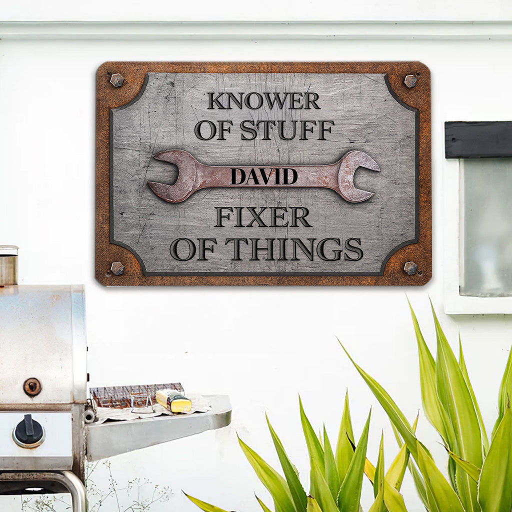 Custom Couple Anniversary Wall Decor Keepsake Gift • Fixer Of Things - Personalized Metal Sign